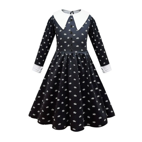 イベント・ハロウィングッズ｜ウエンズデー風プリンセスコスチュームセット（110c～160c）