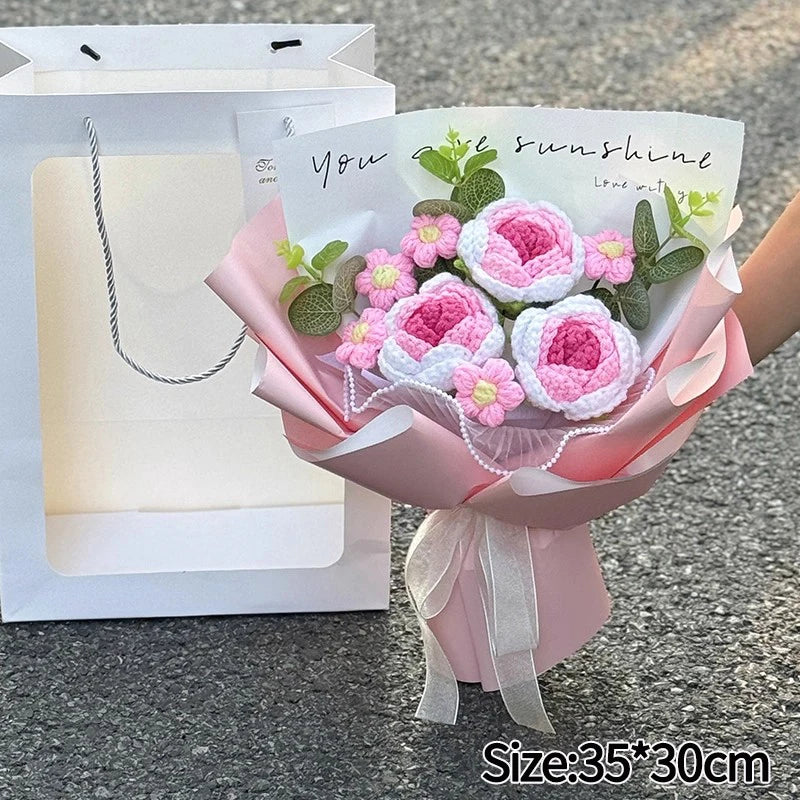 手作りかぎ針編みの花束 母の日ギフト