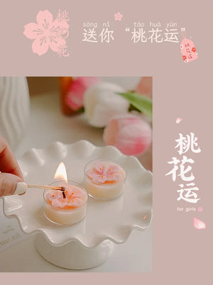 ピンクピーチブロッサム香りのティーライトキャンドル4個セット