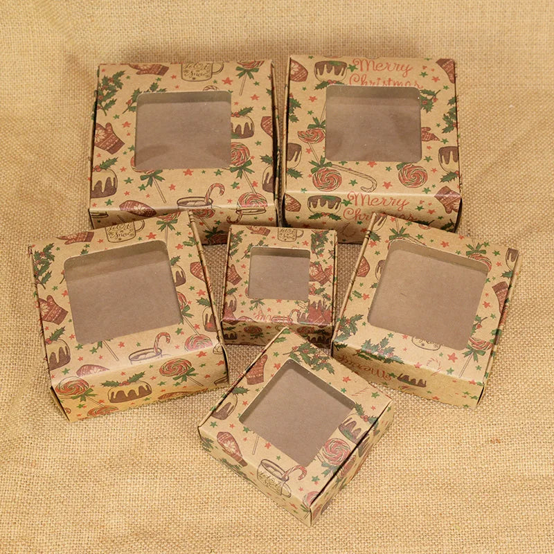 |イベント・ノベルティ用品 | マーブル・クリスマス柄ギフトボックス6個セット