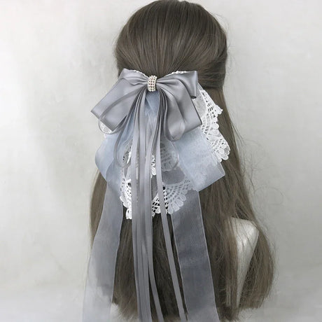 イベント・ハロウィングッズ｜メイド風 特大リボンヘアアクセサリー