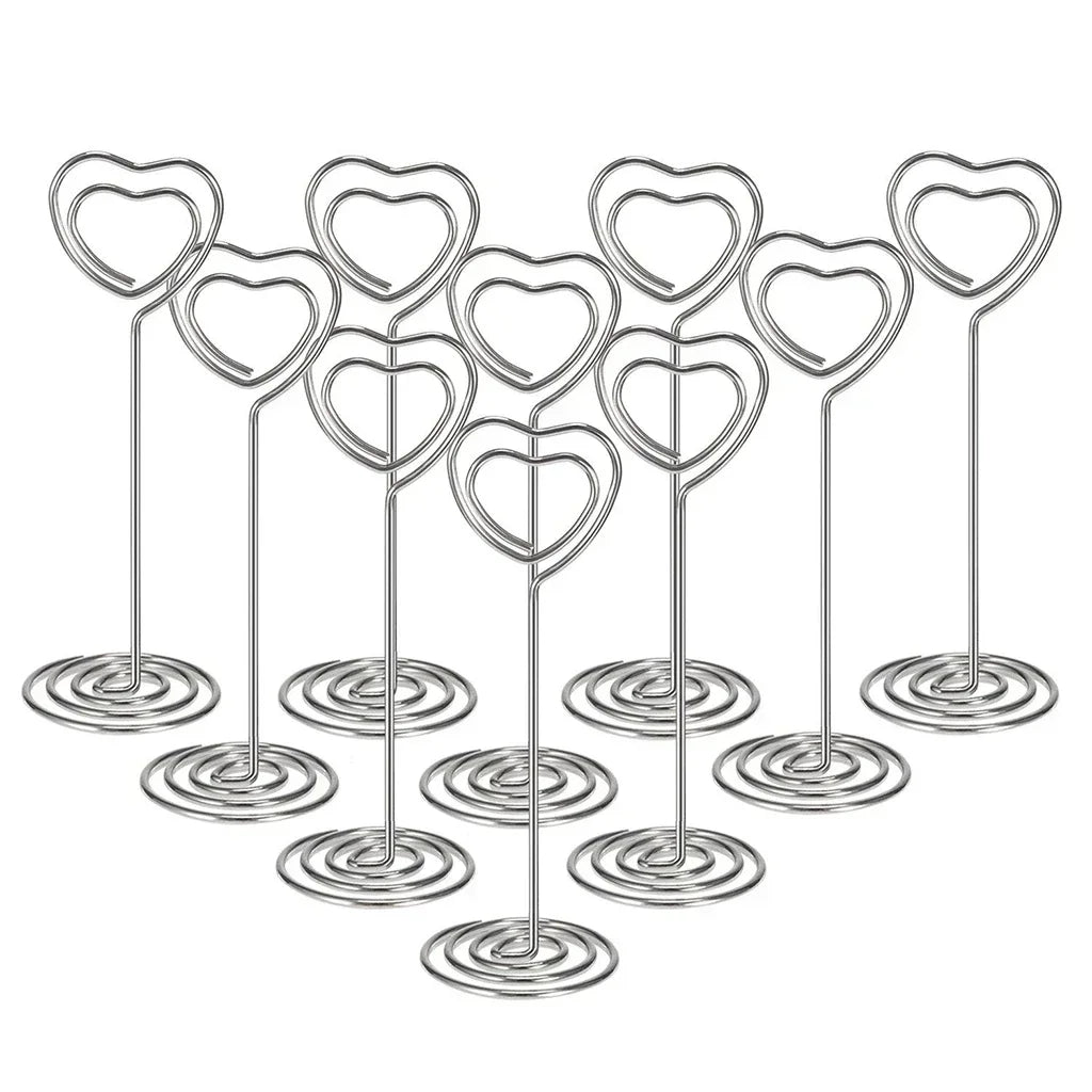イベント・結婚式装飾｜ハート型テーブル番号ホルダー10個セット