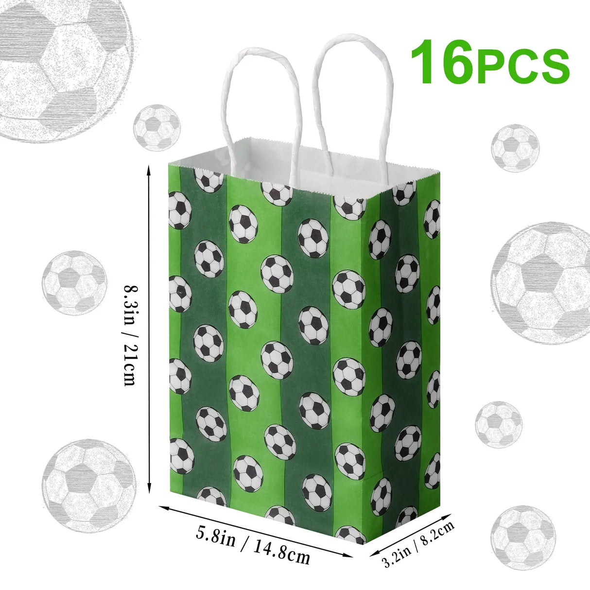 |ノベルティ用品 | サッカーボール柄ギフトバッグセット | W14.8×H21×D8.2c