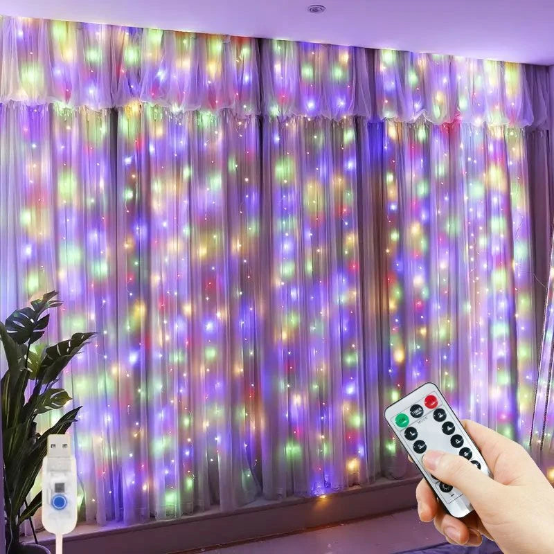 イベント・クリスマス装飾｜LEDカーテンライト USB接続(幅3M/6M)