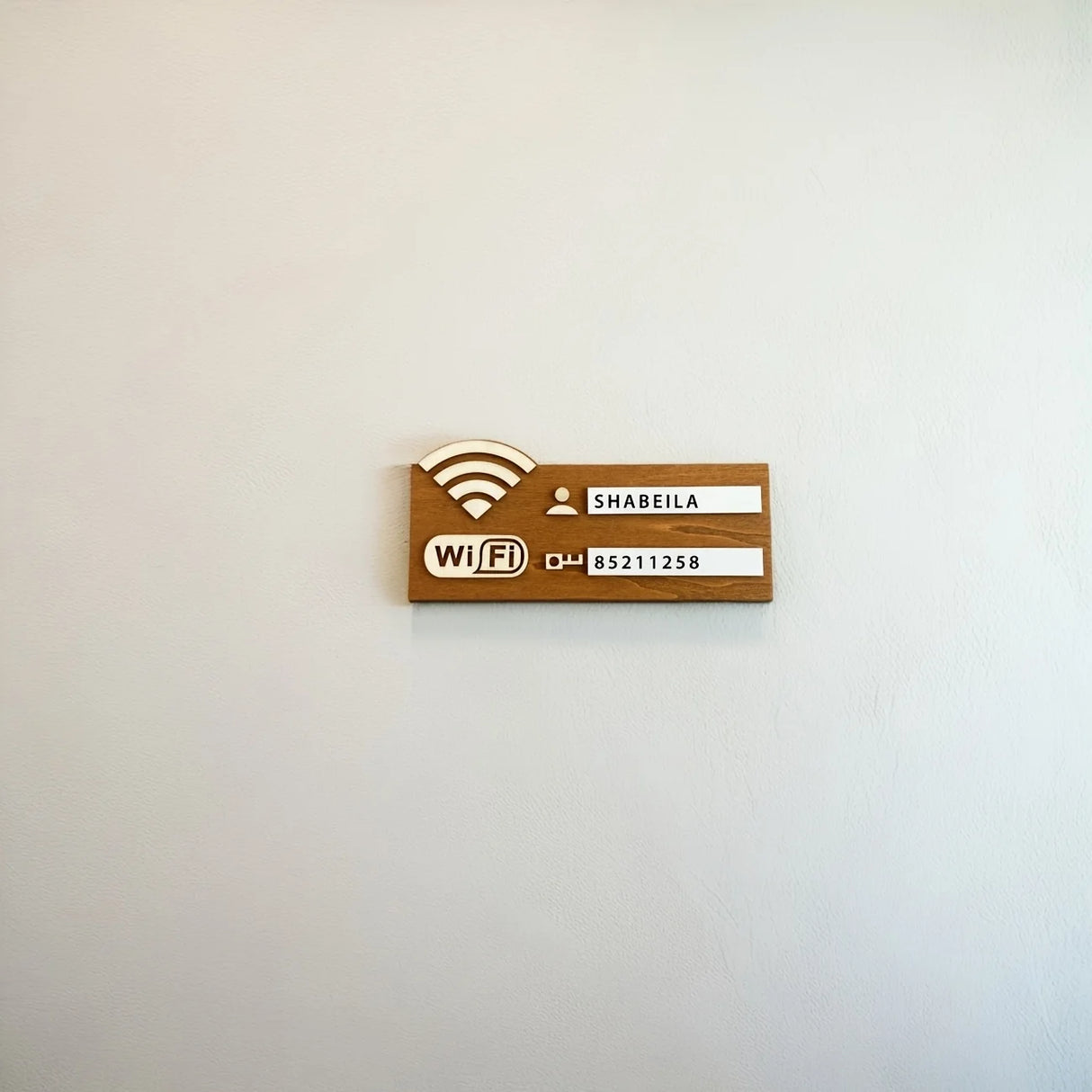 ヴィンテージ風木製WiFiパスワードサイン
