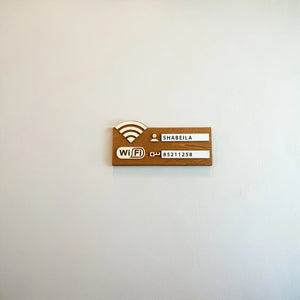 ヴィンテージ風木製WiFiパスワードサイン