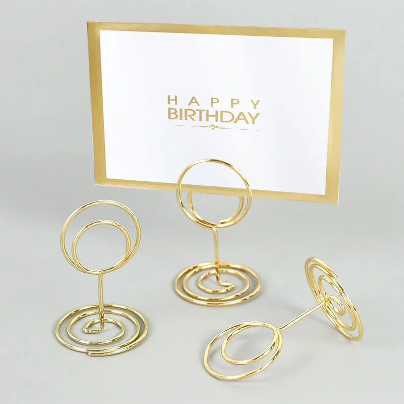 イベント・結婚式装飾｜金属製プレースカードホルダー 10個セット