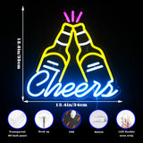 Bar／OPEN／Beer／Cheers／Cacktails　LEDネオンサイン（ネオン看板）