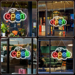 スマイルopen　LEDネオンサイン（ネオン看板）