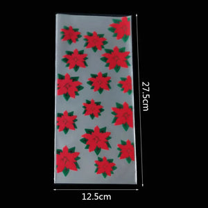 イベント・クリスマス装飾｜ギフト用 ビニール製バッグ (50枚セット)