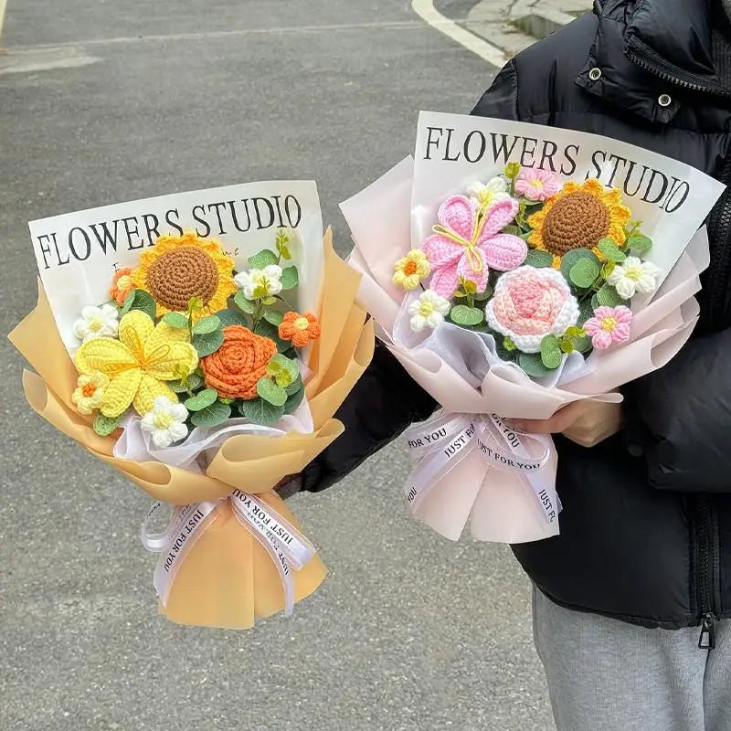 手作りかぎ針編みの花束 母の日ギフト