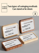 無垢材縦型カードホルダーディスプレイ