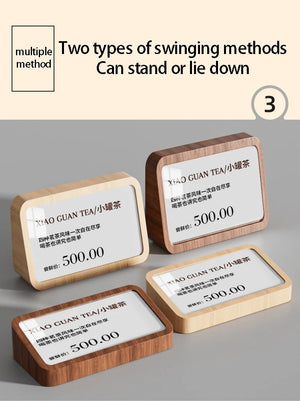 無垢材縦型カードホルダーディスプレイ