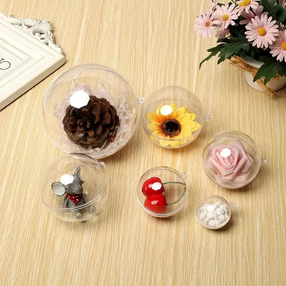 イベント・クリスマス装飾｜透明プラスチックボールオーナメントセット