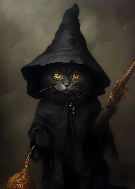 イベント・ハロウィングッズ｜黒猫とフクロウのキャンバスアート