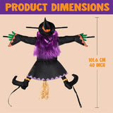 イベント・ハロウィングッズ｜ 魔女が木にぶつかる屋外装飾