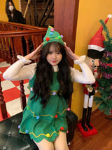 イベント・クリスマスグッズ｜キッズ～大人まで！ツリー型コスチュームセット(100c～170c)