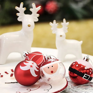 イベント・クリスマス装飾｜6cm赤緑ツリーボール9個セット