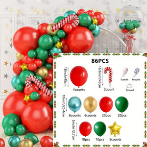イベント・クリスマス装飾｜バルーンガーランドセット86個