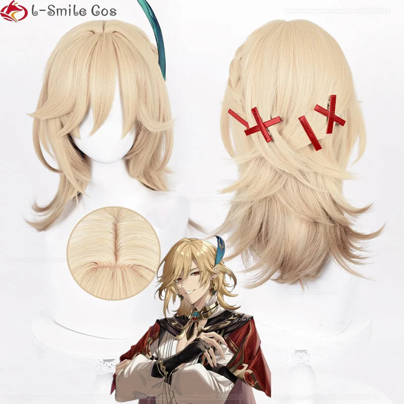 イベント・ハロウィングッズ｜耐熱コスプレ用 金髪ウィッグセット (50cm)