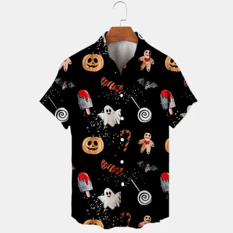 イベント・ハロウィングッズ｜ディズニーミッキー柄シャツ(S～5XL)