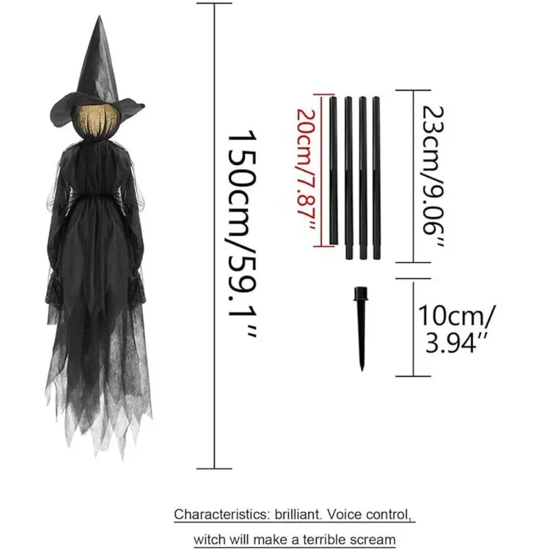 イベント・ハロウィングッズ｜魔女ライトアップデコレーション3体セット