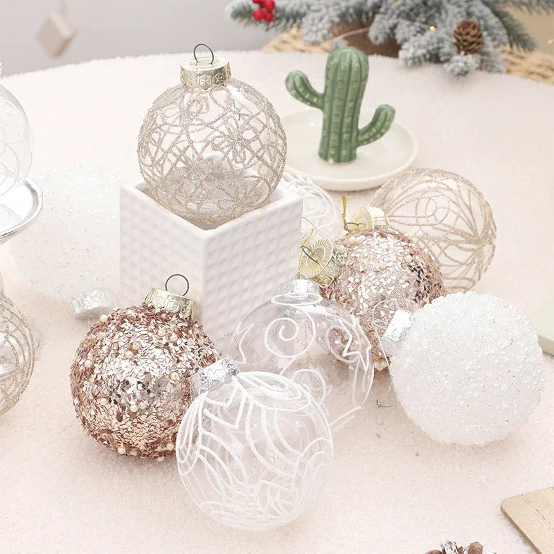 イベント・クリスマス装飾｜8cm PETボールオーナメント6個セット