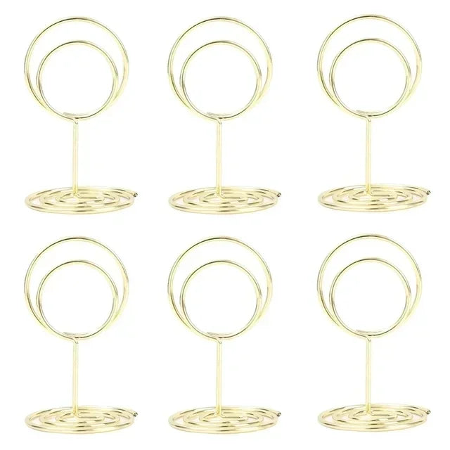 イベント・結婚式装飾｜金属製ハート型プレースカードホルダー 24個セット
