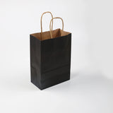 |ノベルティ用品  | クラフト紙ギフトバッグ ブラック・ブルー | 16x22x8c