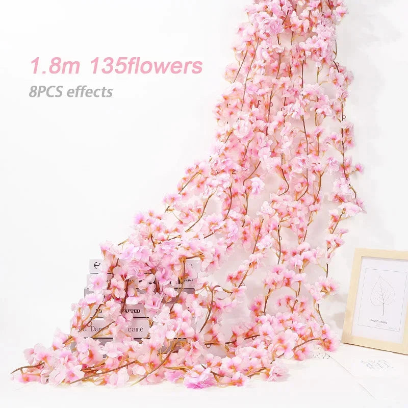 パーティー・インテリア装飾｜造花 桜ガーランド（1.8M/2.3M）