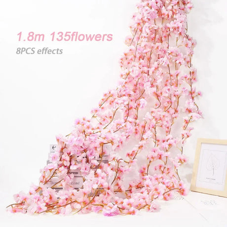 パーティー・インテリア装飾｜造花 桜ガーランド（1.8M/2.3M）