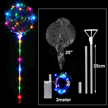 【イベント・クリスマス装飾】透明バルーンデコレーション用アイテムセット(34c/38c/45c)