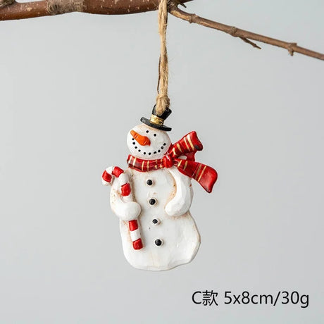 可愛い！クリスマスペンダントオーナメント（サンタ／天使／雪だるま）