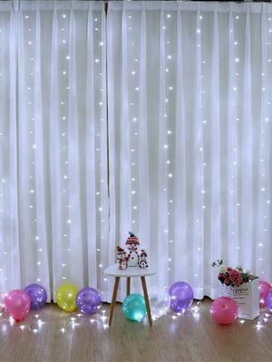 イベント・クリスマス装飾｜LED USB接続カーテンライト リモコン付(3M)