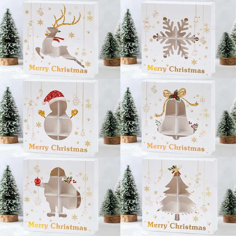 イベント・クリスマス装飾｜紙製クリスマス柄ギフトボックス