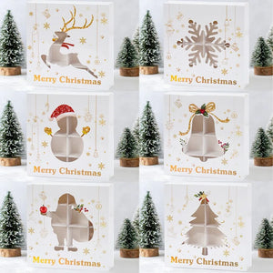 イベント・クリスマス装飾｜紙製クリスマス柄ギフトボックス