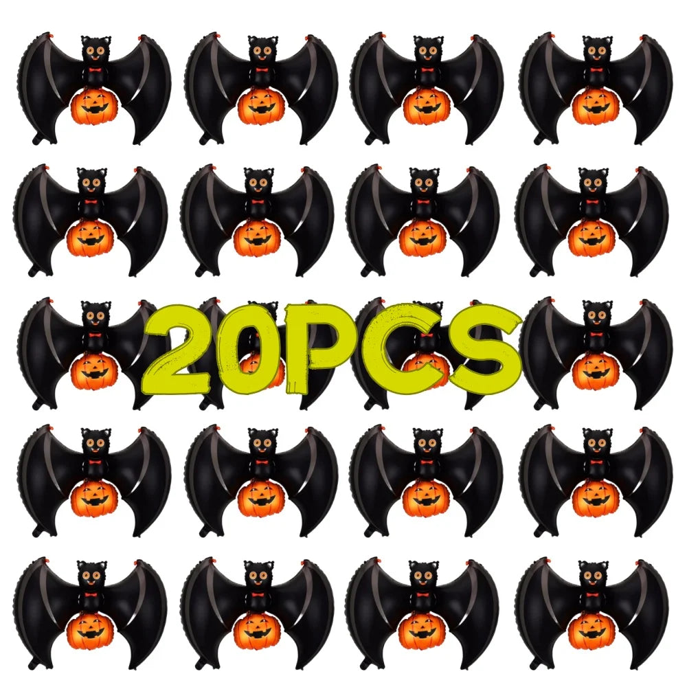 イベント・ハロウィン装飾｜こうもり＆クモ型バルーンセット(1～20個)