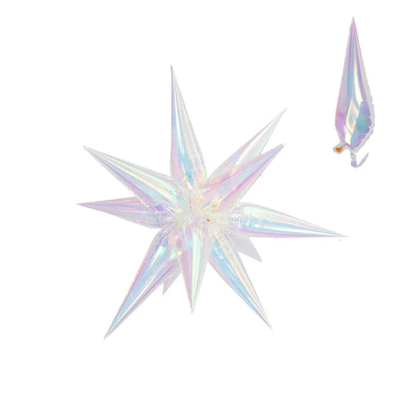 イベント・クリスマス装飾｜カラフル星型ホイルバルーンセット 5/10個