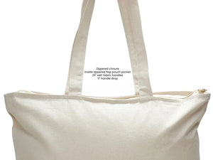 |ノベルティ用品 | ジッパー付きトートバッグ | 34x42cm