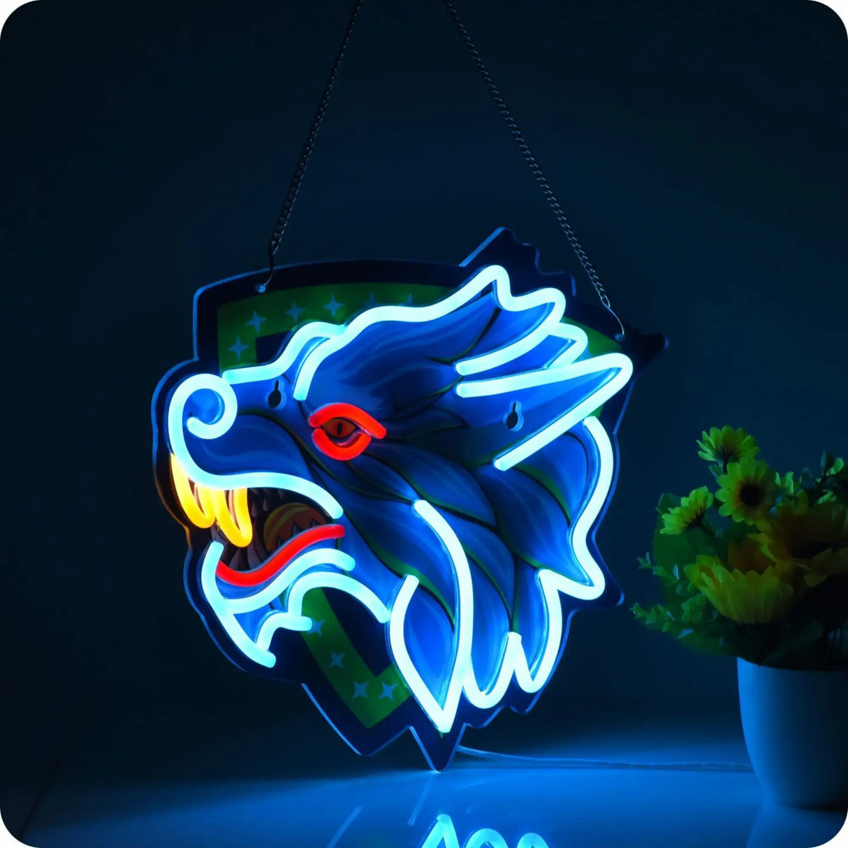 ウルフLEDネオンサイン（ネオン看板） USB