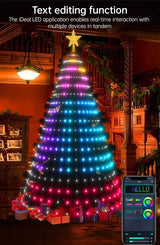 地引テスト用2.1M Smart Lighted RGB Christmas Tree APP & Remote Control Star Topper Outdoor DIY APP Controlled Lighted Christmas Tree Light