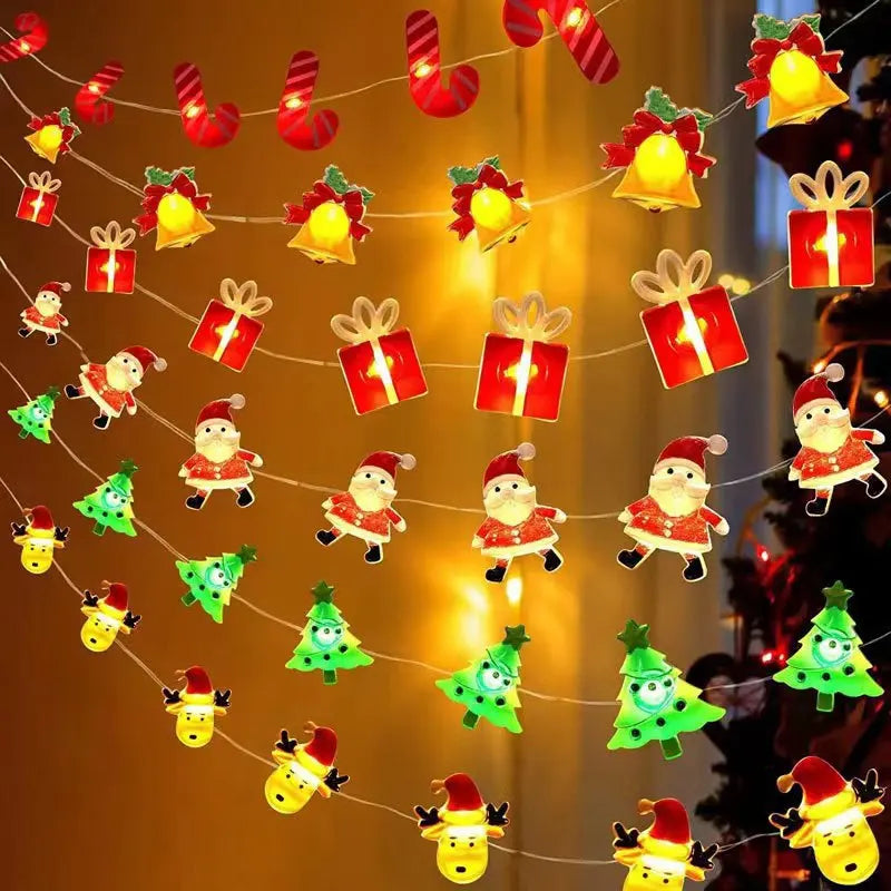 イベント・クリスマス装飾｜LEDクリスマス柄ライト(2M)
