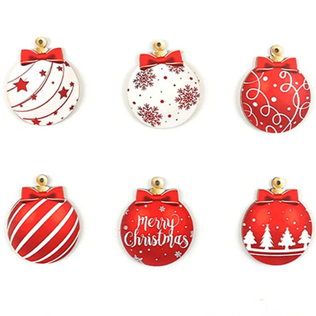 イベント・クリスマス装飾｜12個セット 木製クリスマスボールペンダント