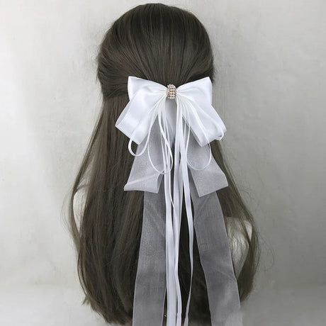 イベント・ハロウィングッズ｜メイド風 特大リボンヘアアクセサリー