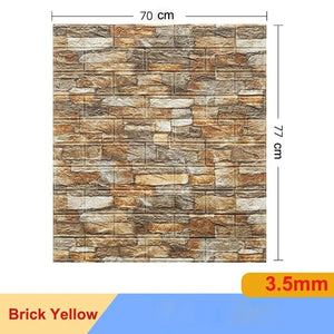 【DIY用】レンガ風ステッカー 70x77cm(5pcs/10pcs）