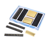 ゴールドトーンメタルアラビア数字値札セット