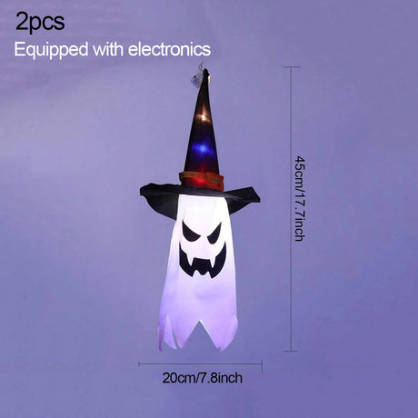 【イベント・ハロウィン装飾】ゴースト型吊り下げライト (1pcs/2pcs/3pcs)