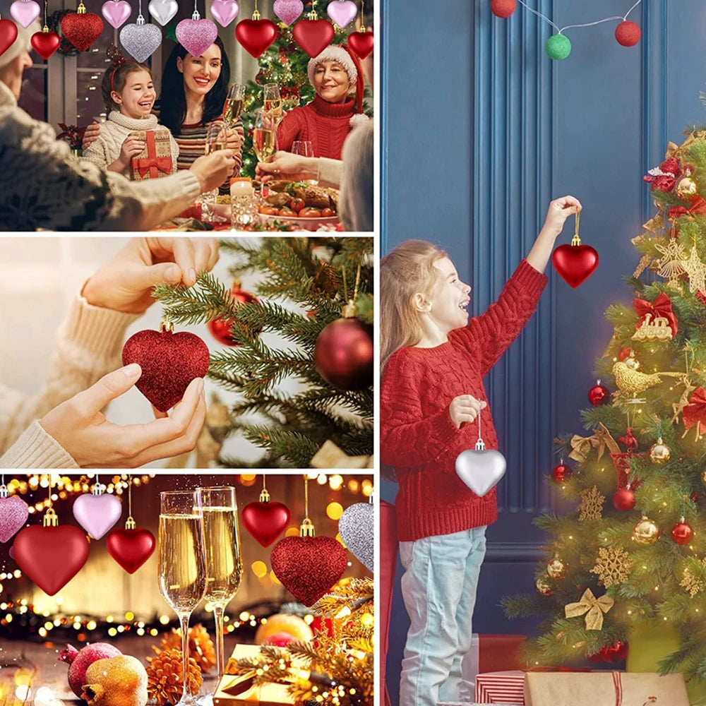 イベント・クリスマス装飾｜ハート型デコレーションオーナメント27個セット