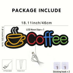 Coffee レインボーLEDネオンサイン（ネオン看板）