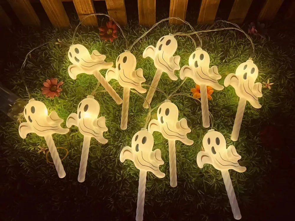 イベント・ハロウィン装飾｜パンプキン・ゴースト型 LEDストリングライト